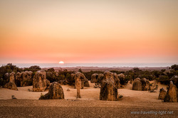 Sunset on the Pinnacles Desert, Nambug NP, WA