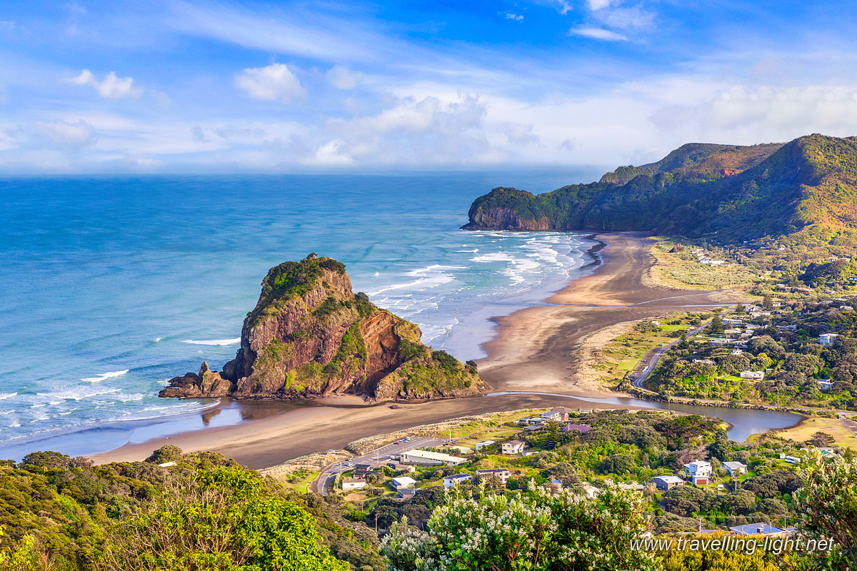 Piha Beach and Lion Rock, Auckland
Famous surfing beach and Lion Rock at Piha, Auckland, New Zealand
Keywords: Piha;Piha beach;beach;Lion Rock;Auckland;New Zealand;beautiful;landscape;Auckland Region;deserted;nobody;no people;coast;coastline;coastal;seaside;rocky shore;bay;blue sky;bush;houses;homes;North Island;scenic;scenics;seascape;tr
